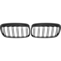 BMW 2-Serie F45/F46 14-17 Dubbelribbad Blanksvart Sportgrill / Njurar Performance-Look DIEDERICHS